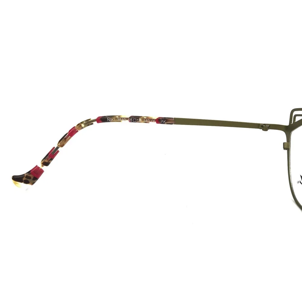BOZ by J.F. Rey Eyeglasses Frames NIKI 3540 Red Khaki Green Wire Rim 55-15-140